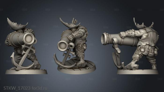 Dead Seas Troops Ogre Cannoneers Cannoneer stl model for CNC