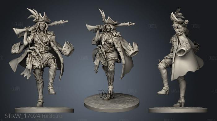 Pirates Grim Waters Captain Red Fox Sand stl model for CNC