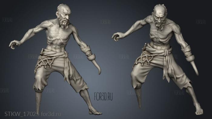 Pirates Grim Waters Sailor stl model for CNC