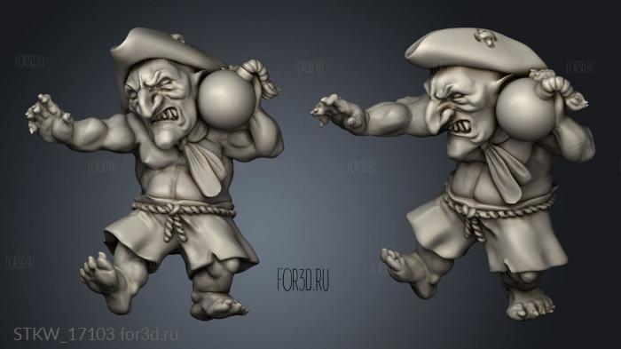 Player Campaign Goblins Goblin Bomber stl model for CNC