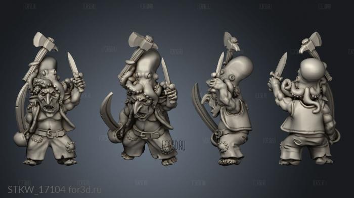 Player Campaign Goblins Mind Control Octopus stl model for CNC