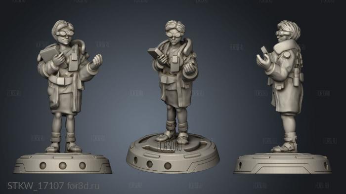 Based Miniatures CYBERDOC FEMALE SF mm stl model for CNC