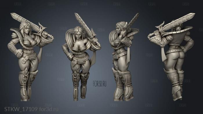 CYBER CIRI CYBERPUNK FEMALE HUNTER APPRENTICE stl model for CNC