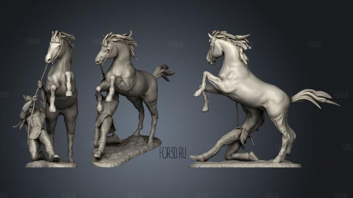 Rearing horse able stl model for CNC