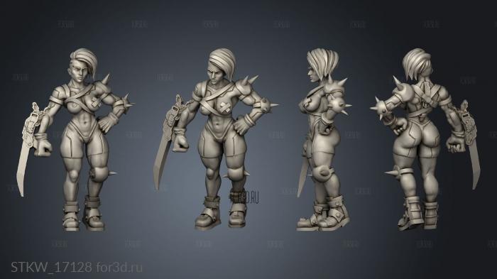 Cyberpunk DEADLY Rogue Female stl model for CNC