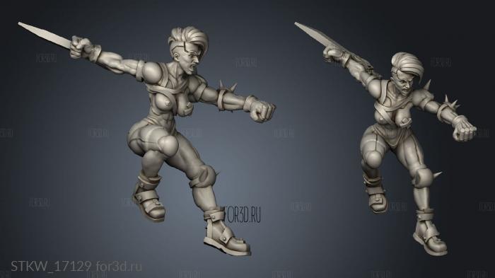 CYBERPUNK DEADLY ROUGE FEMALE stl model for CNC