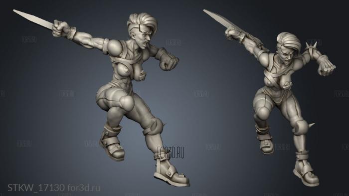 CYBERPUNK DEADLY ROUGE FEMALE stl model for CNC