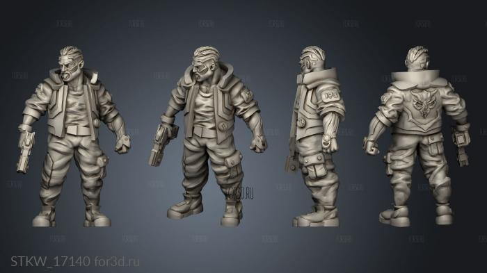 CYBERPUNK MALE CHARACTER stl model for CNC