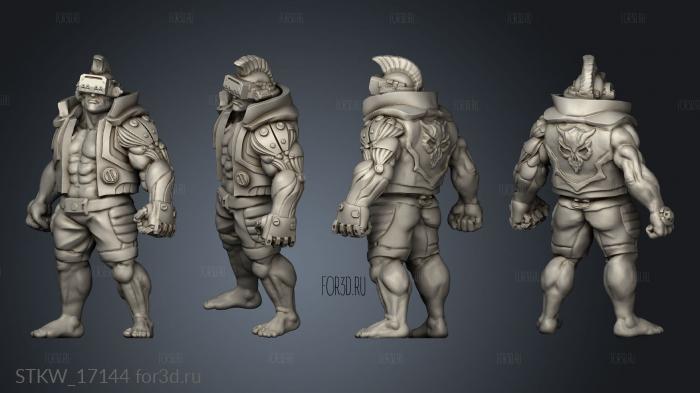 CYBERPUNK MALE GANG MEMBER stl model for CNC
