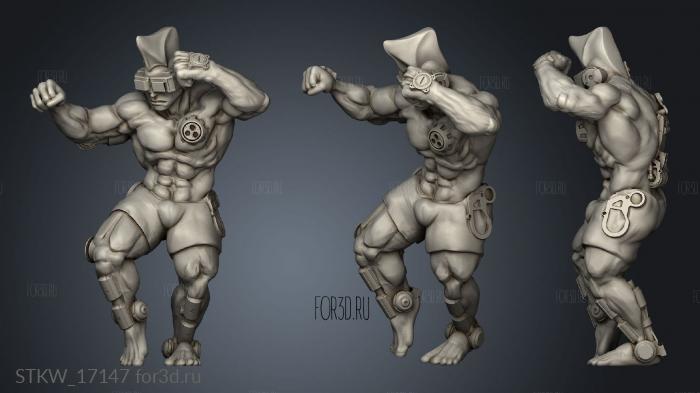 CYBERPUNK MUAY THAI FIGHTER stl model for CNC
