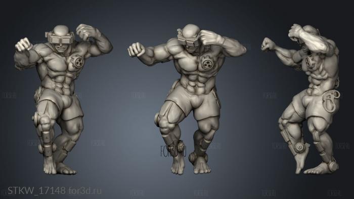 CYBERPUNK MUAY THAI FIGHTER stl model for CNC