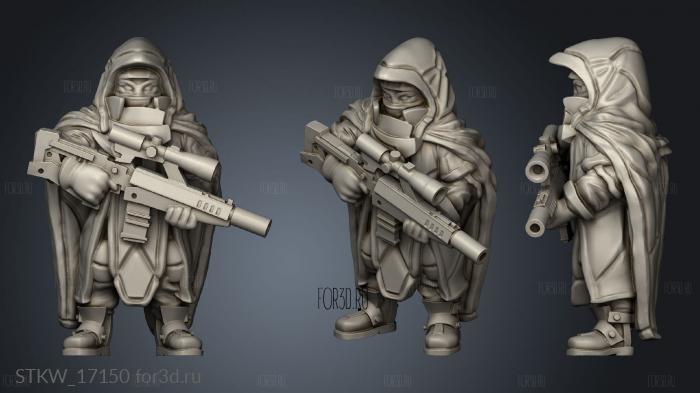 CYBERPUNK PONCHO GOONS RIFLEMAN stl model for CNC
