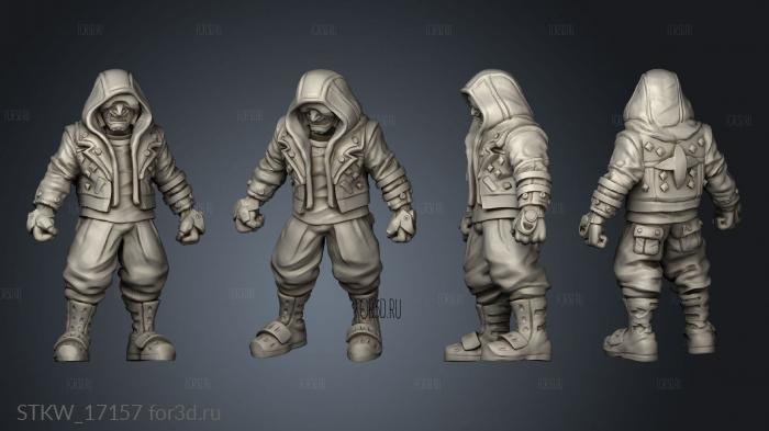 Cyberpunk Tech Ninja Male Ten Weapons stl model for CNC