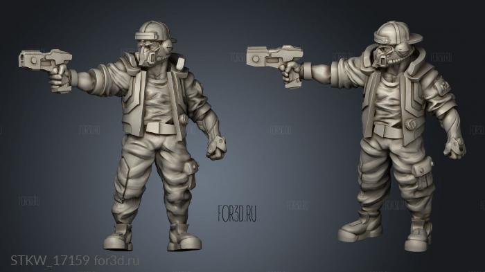 CYBERPUNK MALE CHARACTER CLAUDIO CYBERPUNK stl model for CNC