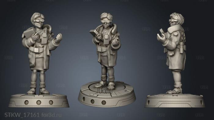 d Miniatures CYBERDOC FEMALE SF stl model for CNC