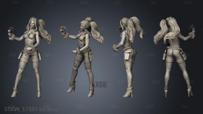 Poison Harley Diorama stl model for CNC