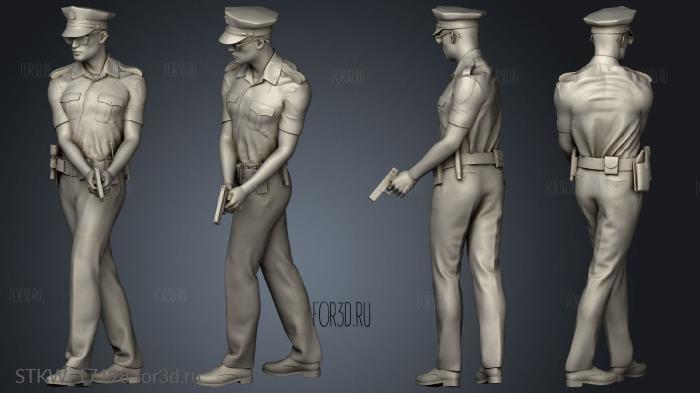 Police Figure 3d stl модель для ЧПУ