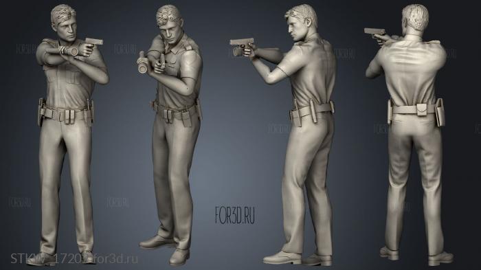 Police Figure 3d stl модель для ЧПУ