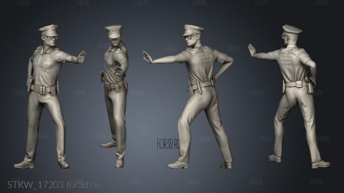 Police Figure 3d stl модель для ЧПУ