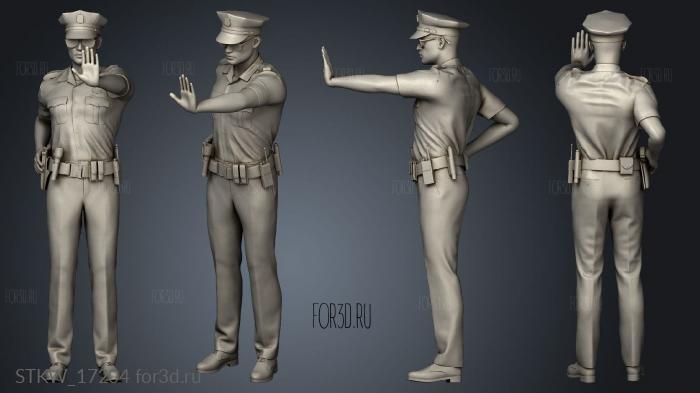 Police Figure 3d stl модель для ЧПУ