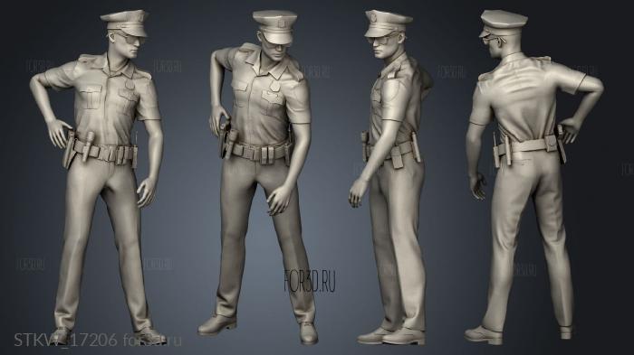 Police Figure 3d stl модель для ЧПУ