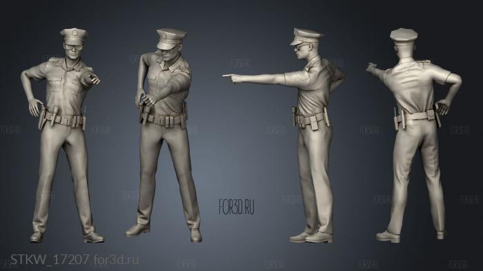 Police Figure 3d stl модель для ЧПУ