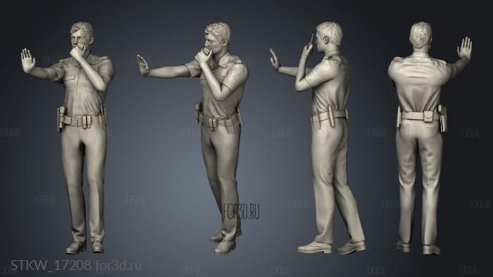 Police Figure 3d stl модель для ЧПУ