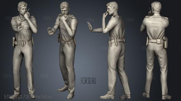 Police Figure 3d stl модель для ЧПУ