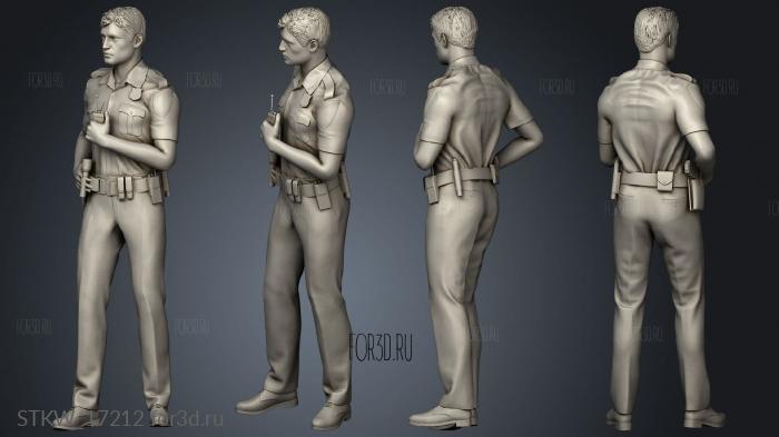 Police Figure 3d stl модель для ЧПУ