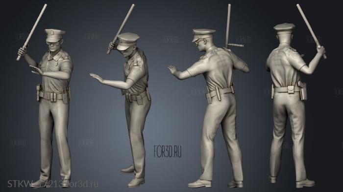 Police Figure 3d stl модель для ЧПУ