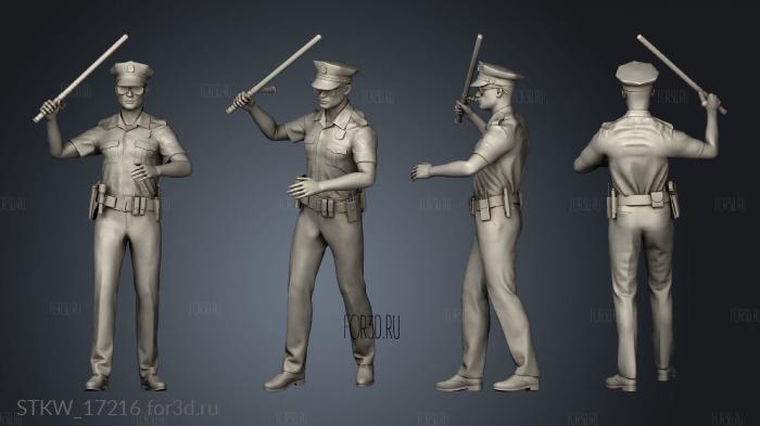 Police Figure 3d stl модель для ЧПУ