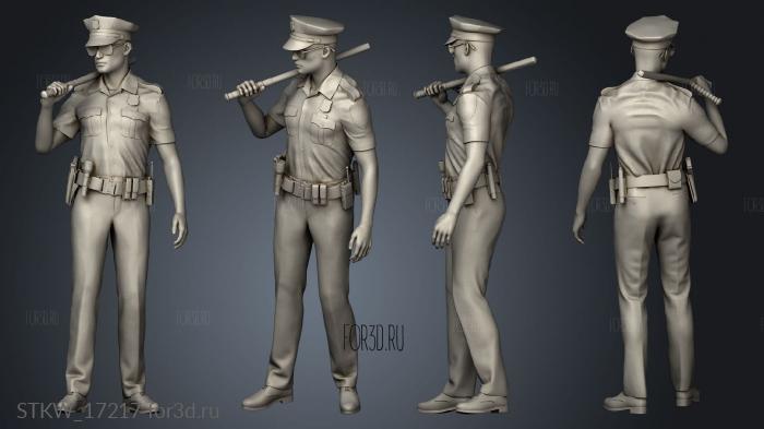 Police Figure 3d stl модель для ЧПУ