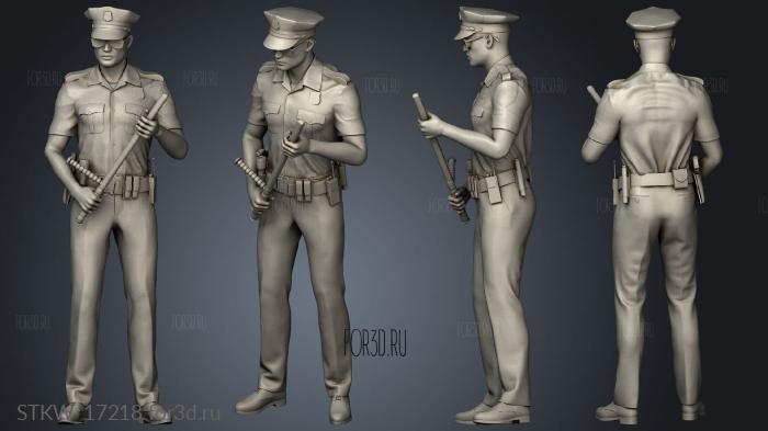 Police Figure 3d stl модель для ЧПУ