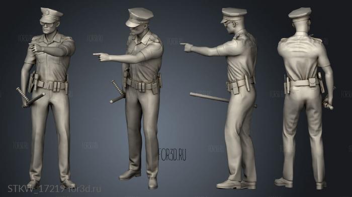 Police Figure 3d stl модель для ЧПУ