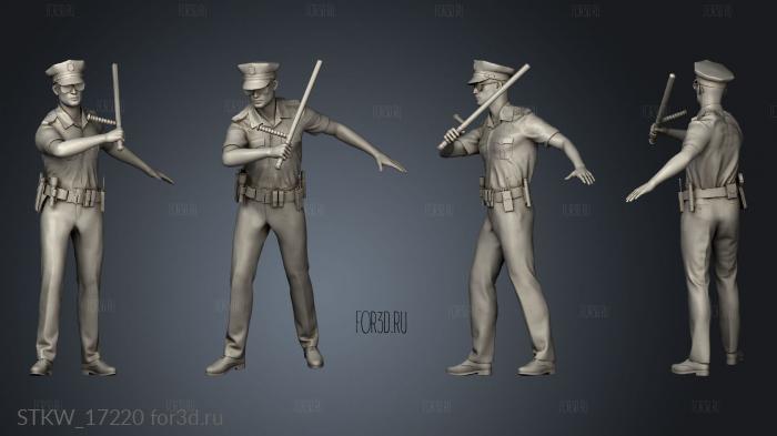 Police Figure 3d stl модель для ЧПУ