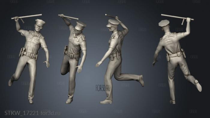 Police Figure 3d stl модель для ЧПУ