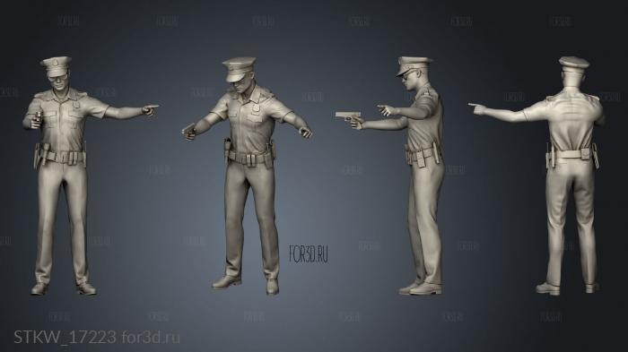 Police Figure 3d stl модель для ЧПУ