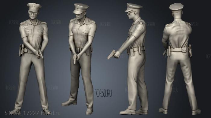 Police Figure 3d stl модель для ЧПУ