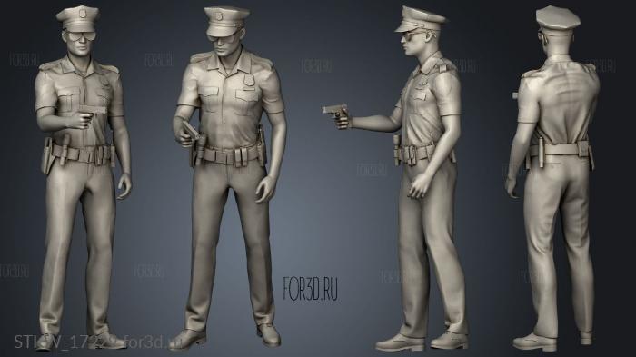 Police Figure 3d stl модель для ЧПУ