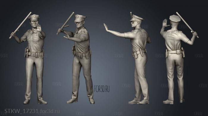 Police Figure 3d stl модель для ЧПУ