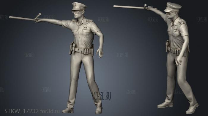 Police Figure 3d stl модель для ЧПУ