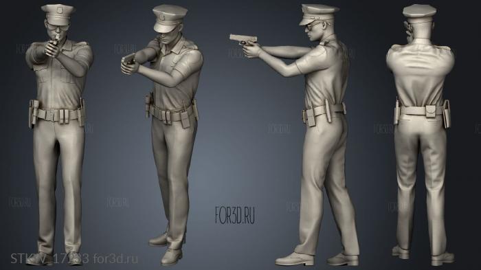 Police Figure 3d stl модель для ЧПУ