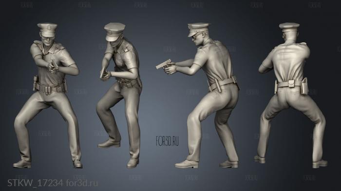 Police Figure 3d stl модель для ЧПУ