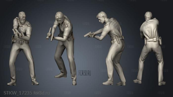 Police Figure 3d stl модель для ЧПУ