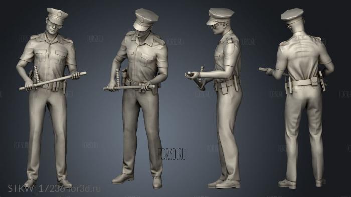 Police Figure 3d stl модель для ЧПУ