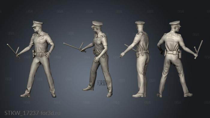 Police Figure 3d stl модель для ЧПУ