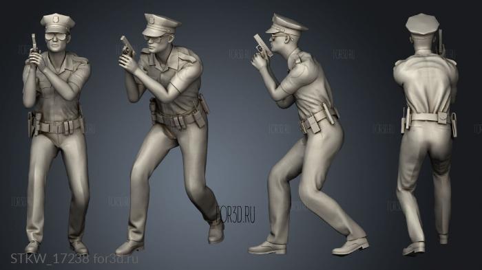 Police Figure 3d stl модель для ЧПУ