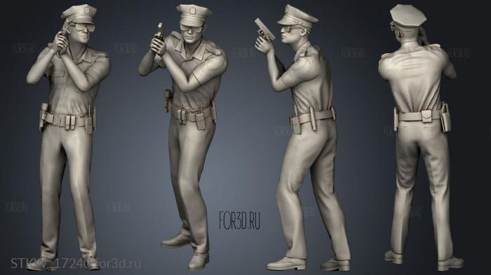 Police Figure Set 3d stl модель для ЧПУ