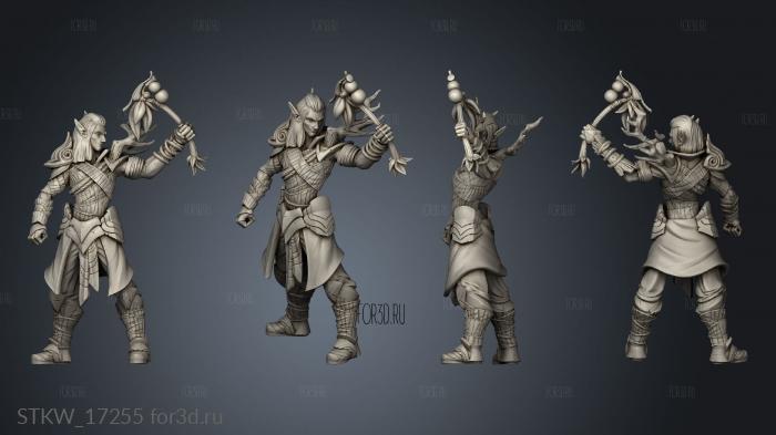 Pose Forest Elf stl model for CNC