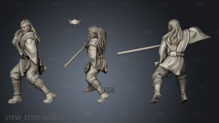Power JEDI WOMAN stl model for CNC